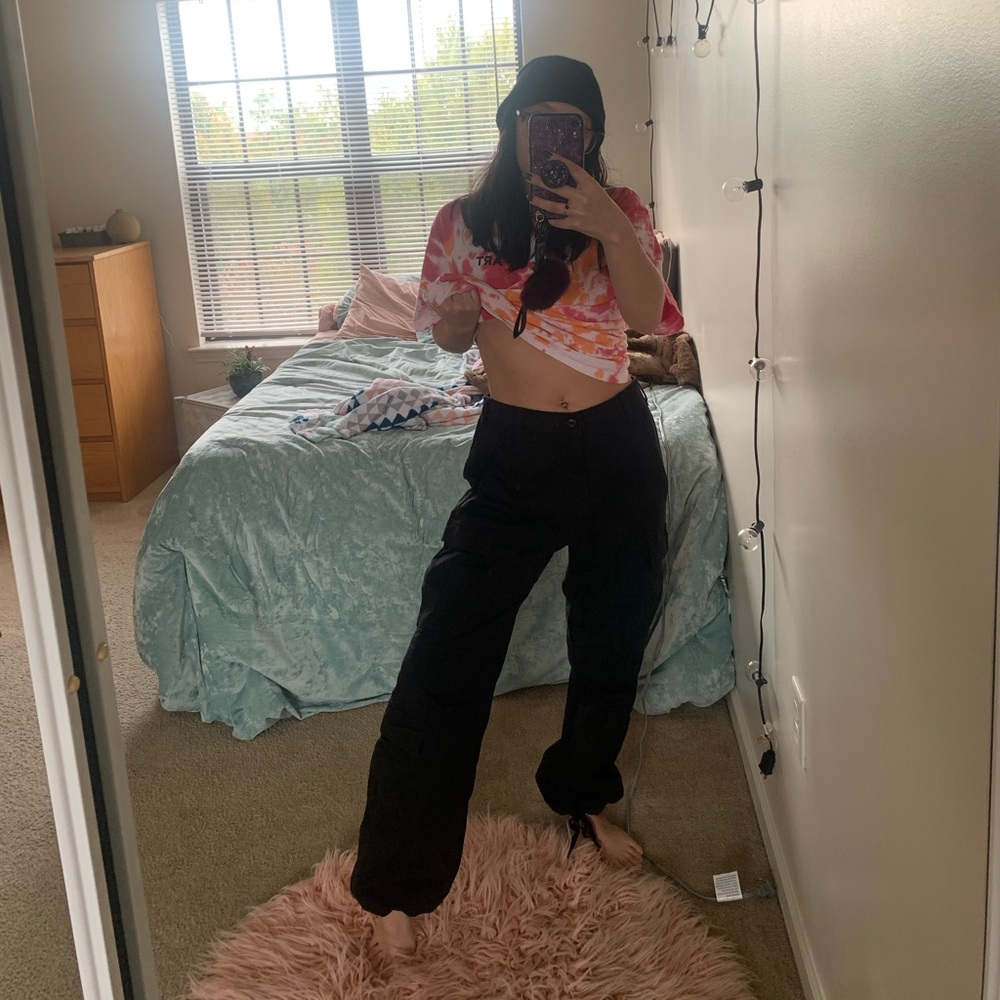 Black cargo pants
